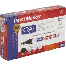 Kraf 830 Paint Markör Kalem Siyah 12'li