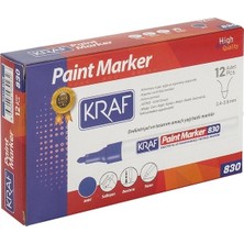 Kraf 830 Paint Markör Kalem Mavi 12'li