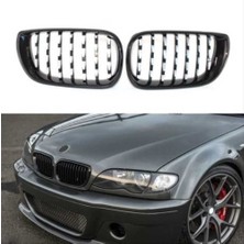 Bavyera Bmw 3 Serısı 2002-2004 E46 Dıamond Panjur (Böbrek)  Pıano Black  Çerçeve