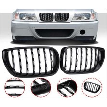 Bavyera Bmw 3 Serısı 2002-2004 E46 Dıamond Panjur (Böbrek)  Pıano Black  Çerçeve