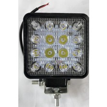 Bolled LED Projektör 12-24 Volt 48 Watt 16 Ledli Beyaz Araç Projektörü