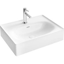 Vitra Equal 7241B403-0001 Tezgah Üstü Lavabo, 60CM, Beyaz