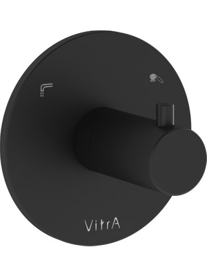 VitrA Origin A4285736 Ankastre 2 Yollu Yönlendirici, Mat Siyah