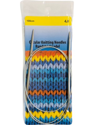 Çelik Telli Misinalı Şiş 100 cm 4 mm Örgü Şişi