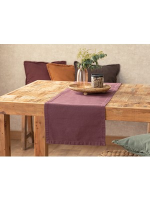 English Home Harvey Pamuk Runner 40 x 140 cm Mürdüm