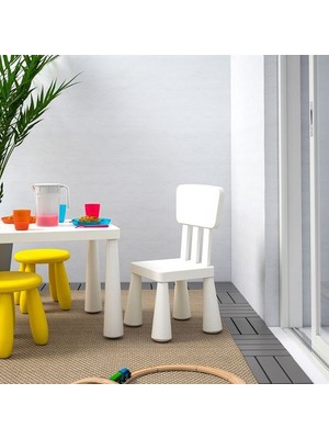 İkea Çocuk Taburesi Ikea Oturak Masa Oyun Sandalyesi Polipropilen Plastik Sarı Ikea