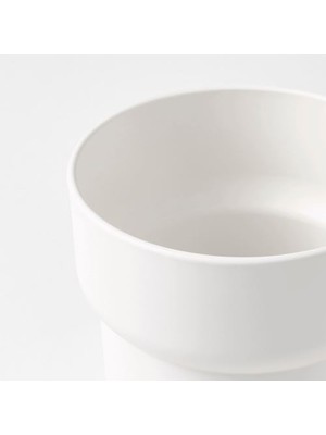 IKEA Beyaz Saksı 12 cm ,kalın Plastik,  12 cm Yapay Bitki-Çiçek Saksı,deliksiz Iç*dış Mekan