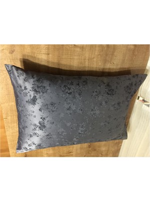 Finezza Rita Bambu Jakar Kumaş Koyu Gri Oxford Yastık Kılıfı 60*80 cm - 615