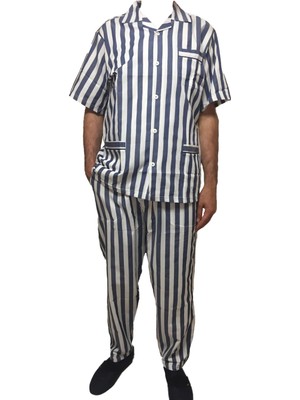 Kocabey 4007 Gaffur Erkek Kısa Kol Çizgili Pijama Takım
