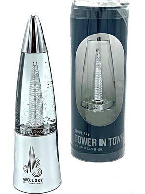 Dünyadan Hediyeler Güney Kore Seul Sky Tower In Tower LED 16 cm