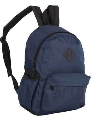 Bagacar 130 Siyah Logo Lacivert Excaption Günlük Okul Sırt Çantası