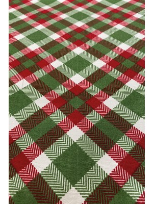 Stelo De Maro Plaid Ekose Desenli Runner Yeşil 40 x 150 cm