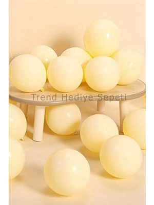 Trend Hediye Sepeti Pastel Makaron Sarı Balon 5 Adet