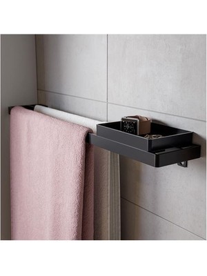 IKEA Banyo Düzenleyici Aksesuar  Siyah Renk Banyo Tepsisi 10X15 cm