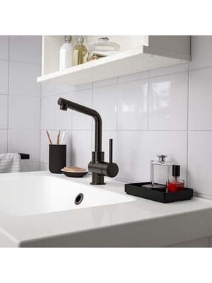 IKEA Banyo Düzenleyici Aksesuar  Siyah Renk Banyo Tepsisi 10X15 cm