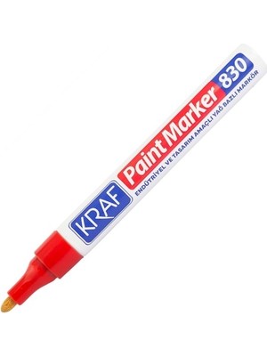 Kraf 830 Paint Markör Kalem Kırmızı 12'li