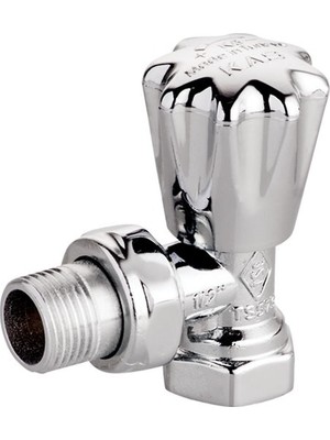 KAS 1/2″ Krom Köşe Radyatör Vanası