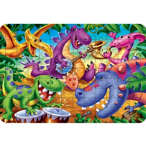 Güven Serigrafi Dinozorlar 108 Parça Ahşap Çocuk Puzzle Yapboz