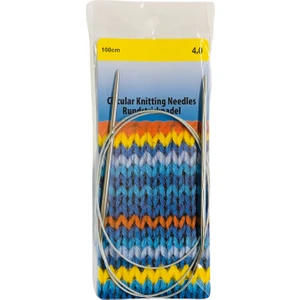 Çelik Telli Misinalı Şiş 100 cm 4 mm Örgü Şişi