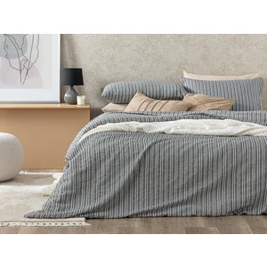 English Home Velvety Şönil Iplikli Ipliği Boyalı Tek Kişilik Nevresim Takımı 160 x 220 cm Gri – Antrasit