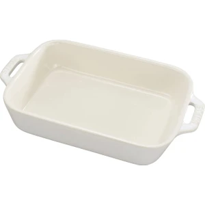 Seramik Dikdörtgen Fırın Kabı 34 x 24 cm Beyaz