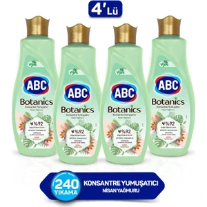 Abc Botanıcs Konsantre Yumuşatıcı Nisan Yağmuru 1440 ml x 4