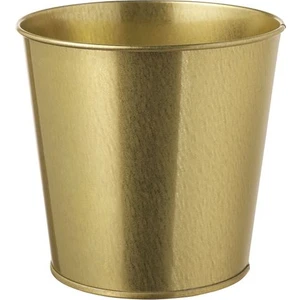Gold Renk Bitki Çiçek Saksısı 12CM Galvanizli Çelik