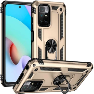Xiaomi Redmi Note 11 4g Kılıf Vega Tank Standlı Yüzüklü Mıknatıslı Gold