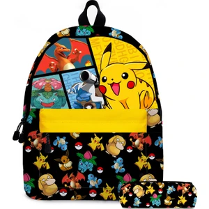 Only Ly Pokemon Desenli Okul Çantası ve Kalem Kutusu Çok Renkli (Yurt Dışından)