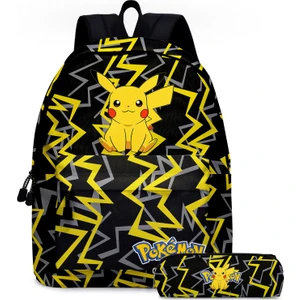 Only Ly Pokemon Desenli Okul Çantası ve Kalem Kutusu Çok Renkli (Yurt Dışından)