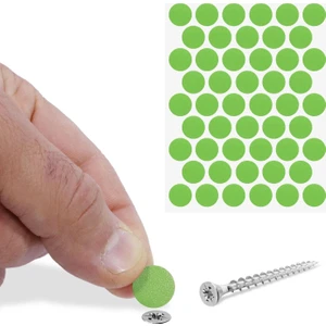 Yapışkanlı Vida Tapası  Vida Kapatıcı Kapağı (100 Adet) Yeşil