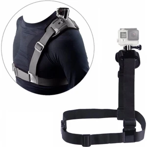 GP199 Gopro Hero 10 Eken H9R Sjcam SJ4000 M10 Xiaomi Yi Aksiyon Kamera Uyumlu Kalın Omuz Bağlantı Kemeri Chest Belt Shoulder Strap
