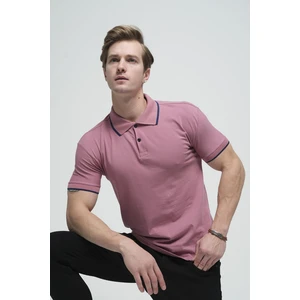 Colton Yakası Biyeli Likralı Slim Fit Erkek Polo Yaka Tshirt