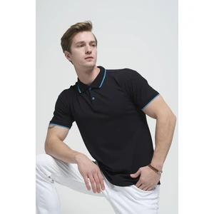 Colton Yakası Biyeli Likralı Slim Fit Erkek Polo Yaka Tshirt