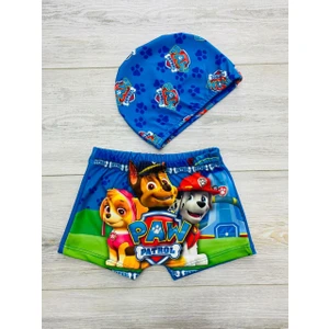 Erkek Çocuk Paw Patrol Boneli Mayo Mavi 0405-A