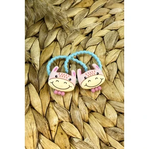 Şubu Tasarım 2'li Figürlü Lastik Toka Mavi SBT153