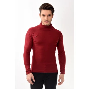 Belifanti Collection Erkek Balıkçı Yaka Boğazlı Slim Fit Kazak Bordo