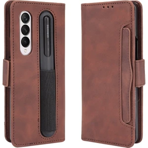 Samsung Galaxy Z Fold 3 Için Kart Yuvalı Pu Deri + Tpu Telefon Kılıfı  (Yurt Dışından)