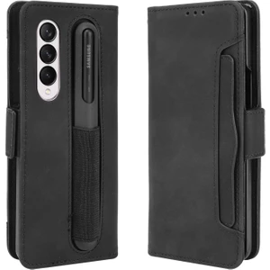 Samsung Galaxy Z Fold 3 Için Kart Yuvalı Pu Deri + Tpu Telefon Kılıfı  (Yurt Dışından)