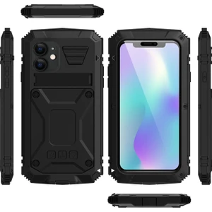 iPhone 11 Için Darbeye Dayanıklı Toz Su Geçirmez 360° Koruyucu Kılıf - Siyah  (Yurt Dışından)