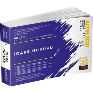 Savaş Yayınevi Idare Hukuku Hocasından Ders Notları