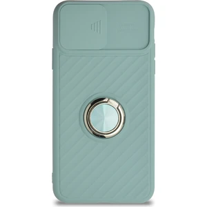 Caseart Apple iPhone 11 Pro Max Kapak Kamera Korumalı Yüzüklü Pastel Silikon Kılıf - Turkuaz