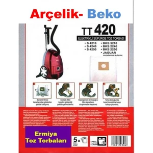 Arçelik S 4210 S 4240 S 4250  Süpürge Toz Torbası 20 Adet