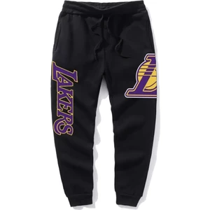 Amor Man Büyük Beden Lakers Dijital Baskılı Çift Cep Yeni Trend Dış Mekan Erkek Eşofman Altı