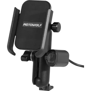 USB Şarj Soketli Ayna Bağlantılı Motosiklet Bisiklet Telefon Tutucu Ayarlanabilir