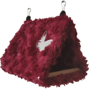 Akat Cosy Fluffy Küçük Boy Bordo Papağan - Kemirgen Hamağı (Forpus, Sevda, Cennet Boy)
