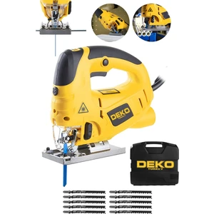 DKT10DT 6 Kademe Devir Ayarlı Lazerli Pandüllü Dekupaj Testere 2000W Çantalı Set + 10AD Bıçak