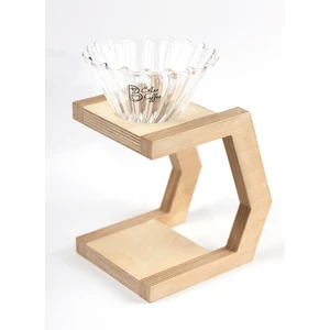 Dtabliss V60 Filtre Kahve Demleme Set Cam Dripper / Pour Over  Ahşap Stand Cam Seti V1