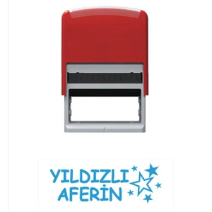 Baskı Life Yıldızlı Aferin Öğretmen Kaşesi Mavi