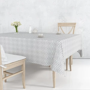 K&M Hometex Astarlı Silinebilir Pvc Muşamba Masa Örtüsü Gümüş